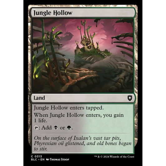 Jungle Hollow, 313, common, Magic: The Gathering, Bloomburrow