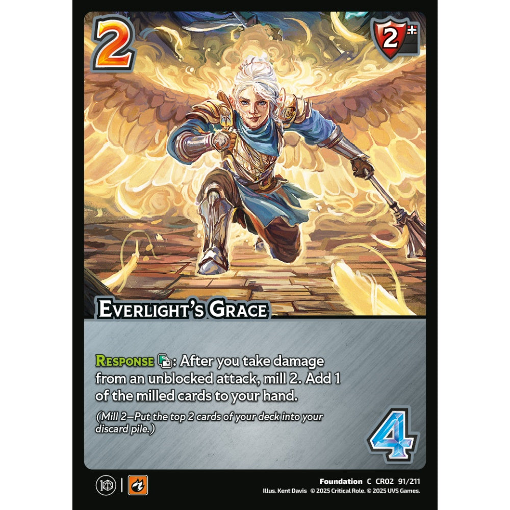 Everlight’s Grace, 91/211, CR02, Universus, Critical Role: Heroes Of Exandria, Foundation, C