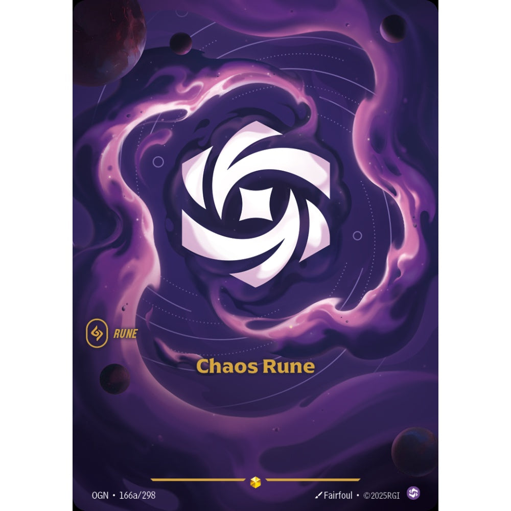 Chaos Rune OGN-166a/298 Riftbound Card Game Origins Showcase