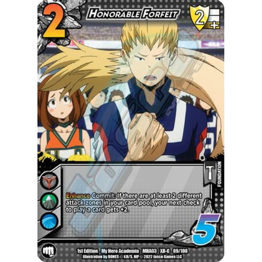 Honorable Forfeit, 89/108, XR-C, UniVersus, MHA03 Heroes Clash