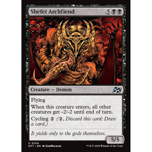 Shefet Archfiend, 104, uncommon, Magic: The Gathering, Aetherdrift