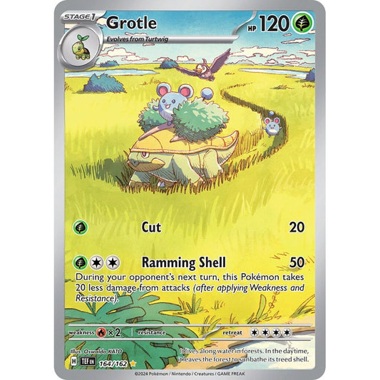 Grotle Illustration Rare 164/162 Pokemon Card Game Temporal Forces