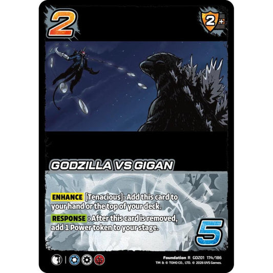 Godzilla vs Gigan GDZ01 174/186 GDZ01 Universus Godzilla: Reign of Kaiju Foundation R
