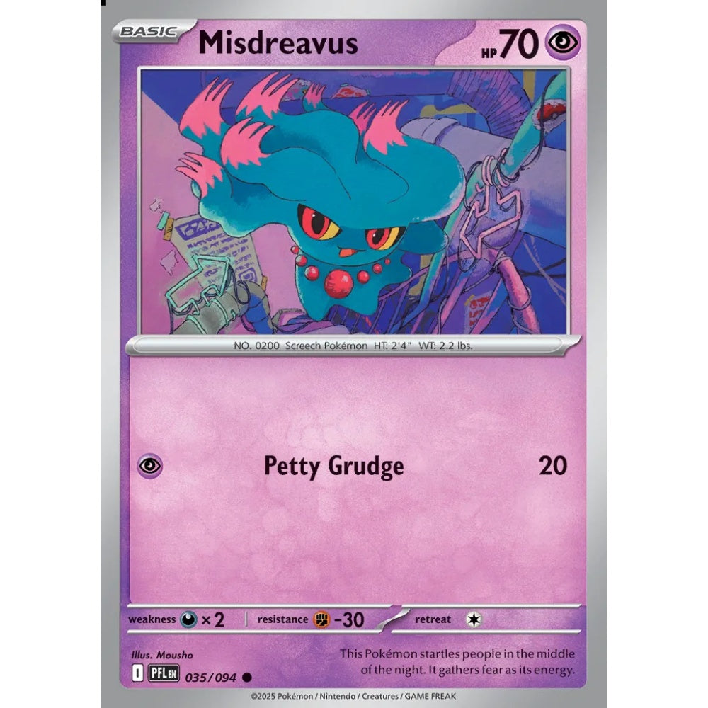Misdreavus Common 035/094 Pokemon Card Game Phantasmal Flames