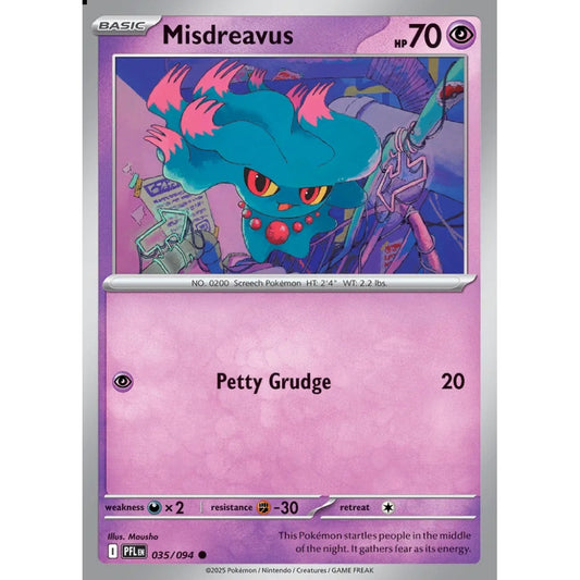 Misdreavus Common 035/094 Pokemon Card Game Phantasmal Flames