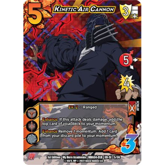 Kinetic Air Cannon, 5/36, XR-SE, UniVersus, MHA04 League of Villains