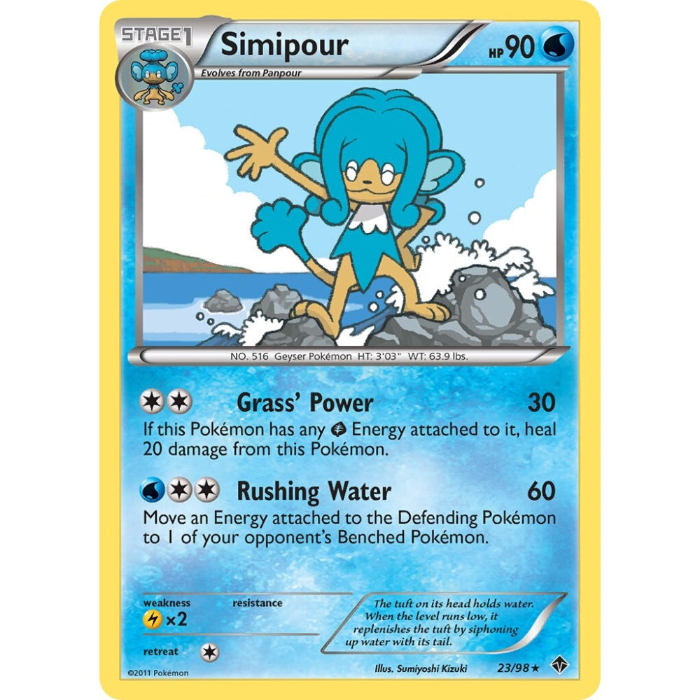 Simipour Rare 23/98 Pokemon Card Game Emerging Powers