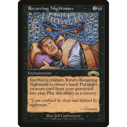 Recurring Nightmare rare 72 Magic the Gathering Exodus