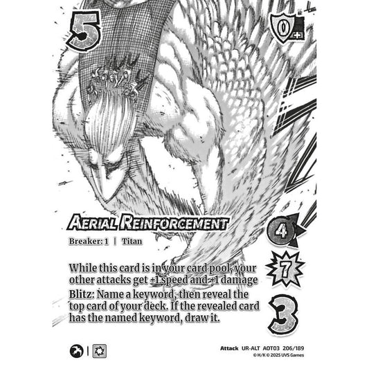 Aerial Reinforcement 206/189 AOT03 Universus Attack on Titan: Apocalypse Attack UR-ALT