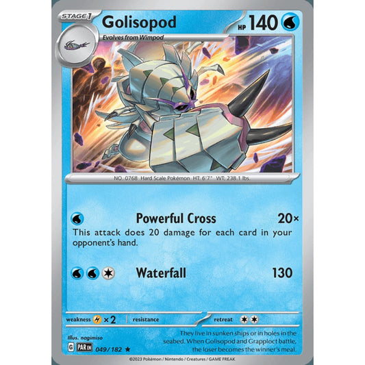 Golisopod Rare 049/182 Pokemon Card Game Paradox Rift
