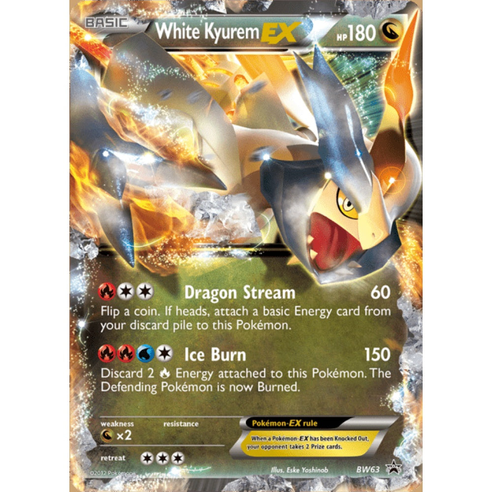 White Kyurem-EX Promo BW63 Pokemon Card Game Black & White Promos
