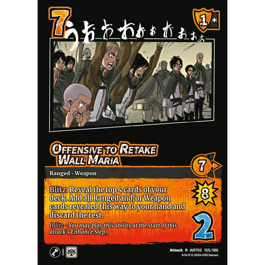 Offensive to Retake Wall Maria, 155/186, AOT02, Universus, Attack on Titan: Origins of Power, Attack, R