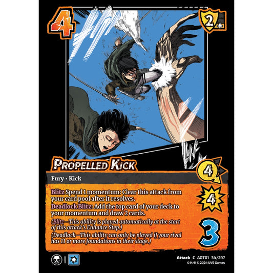 Propelled Kick, 34/297, C, UniVersus, Attack on Titan: Battle for Humanity