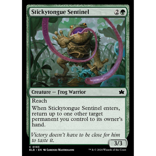 Stickytongue Sentinel, 193, common, Magic: The Gathering, Bloomburrow