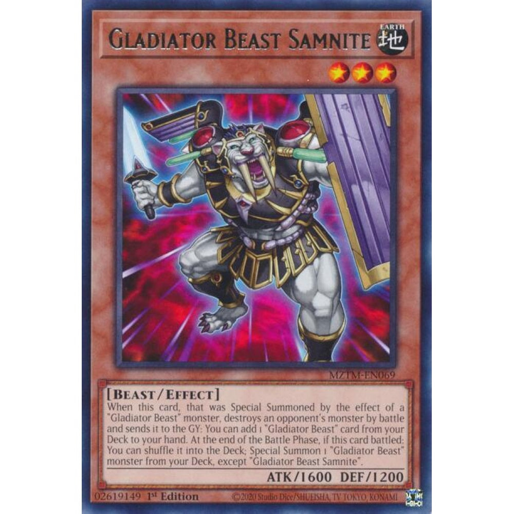 Gladiator Beast Samnite MZTM-EN069 Rare Yu-Gi-Oh Maze of the Master