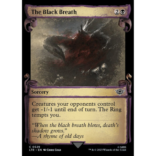 The Black Breath, common, 529, Magic the Gathering, The Lord of the Rings: Tales of Middle-earth