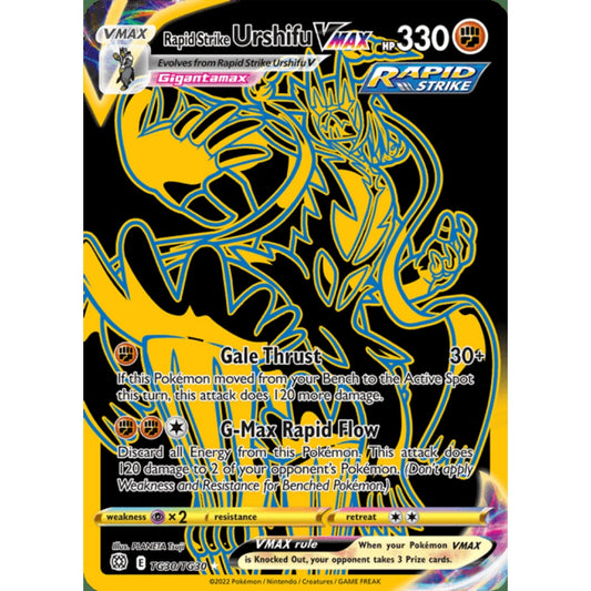 Rapid Strike Urshifu VMAX Secret Rare TG30/TG30 Pokemon Card Game Brilliant Stars