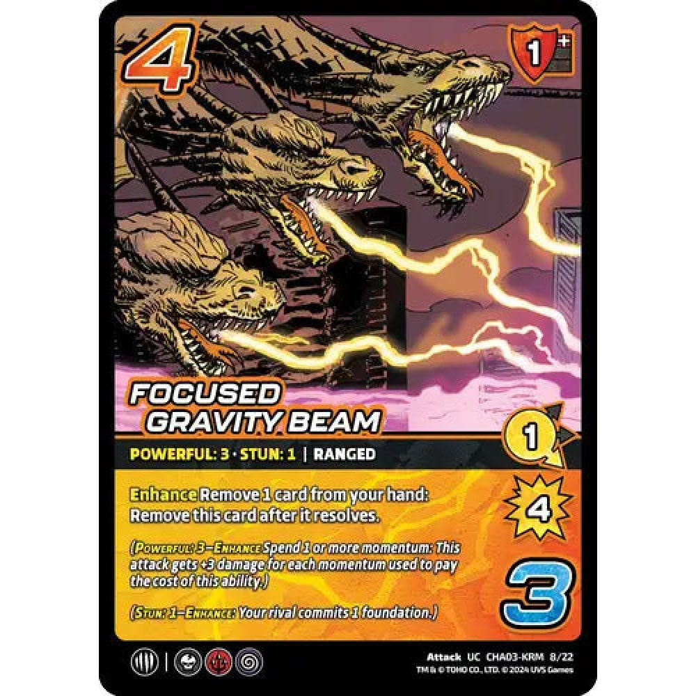 Focused Gravity Beam, 8/22, UC, UniVersus, Challengers Godzilla & Mothra, King Ghidorah & Rodan