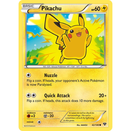 Pikachu Common 42/146 Pokemon Card Game XY