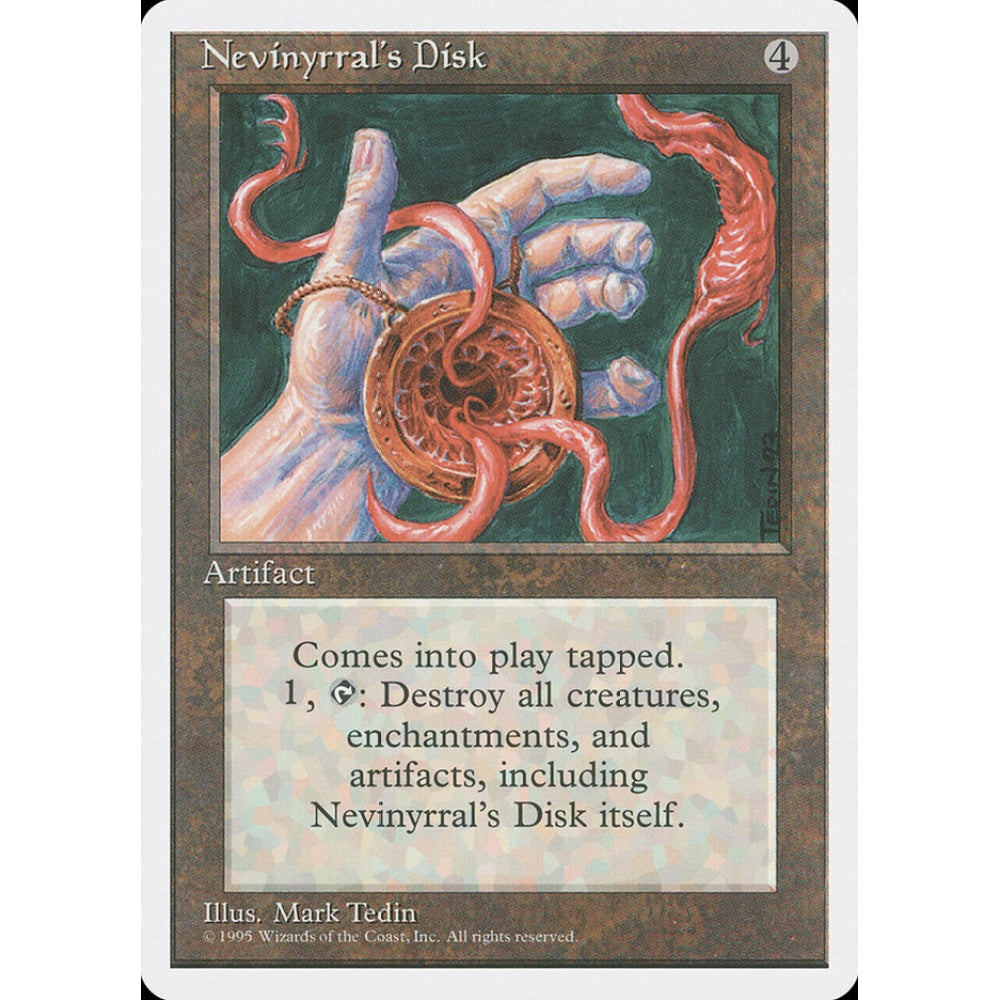 Nevinyrral's Disk rare 338 Magic the Gathering Fourth Edition