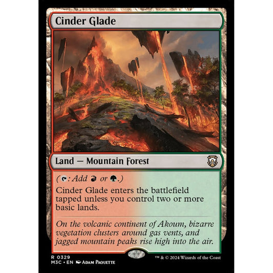 Cinder Glade, 329, rare, Magic: The Gathering, Modern Horizons 3