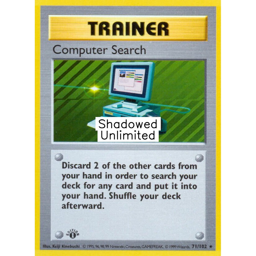 Computer Search Rare 71/102 Pokemon Card Game Base Set