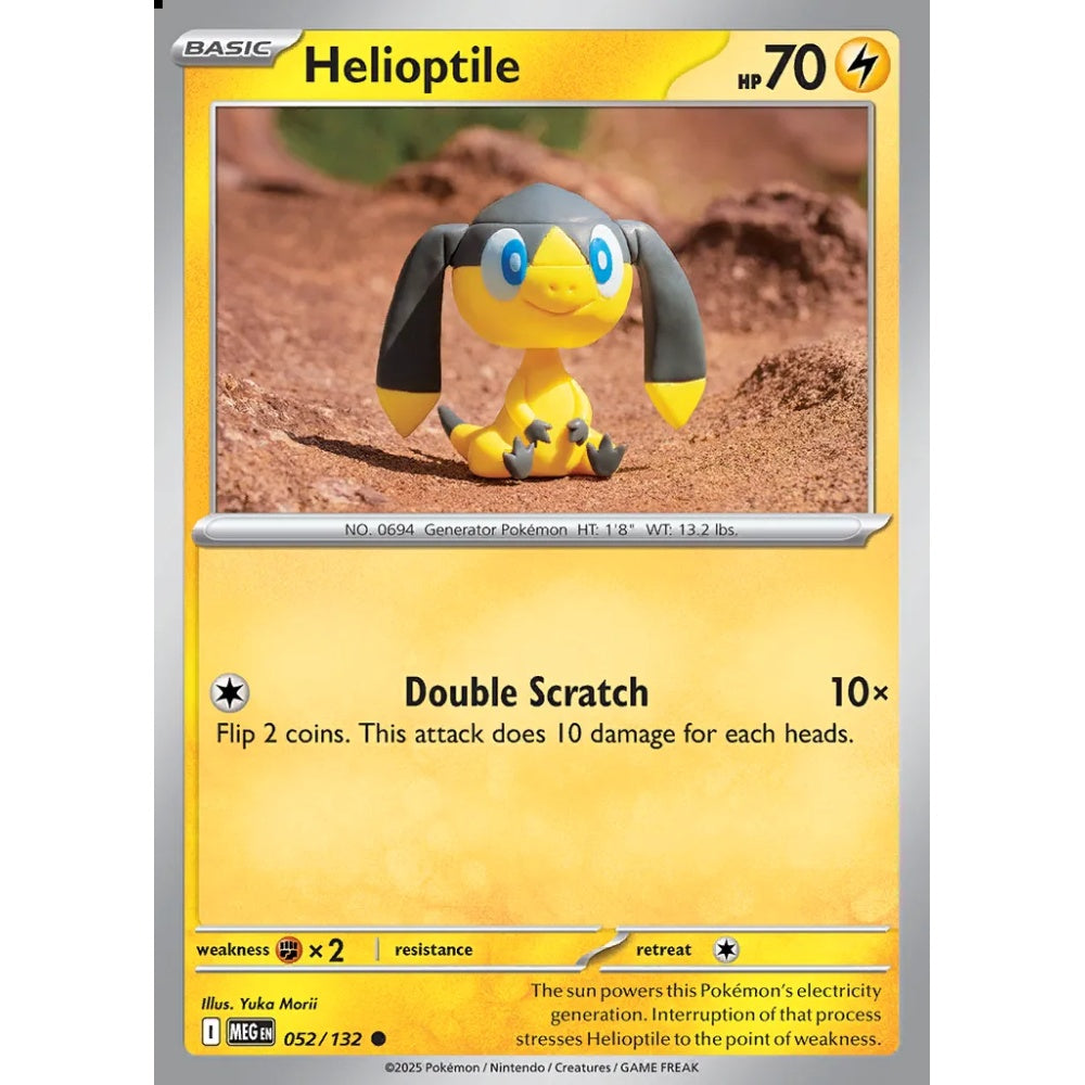 Helioptile Common 052/132 Pokemon Card Game Mega Evolution