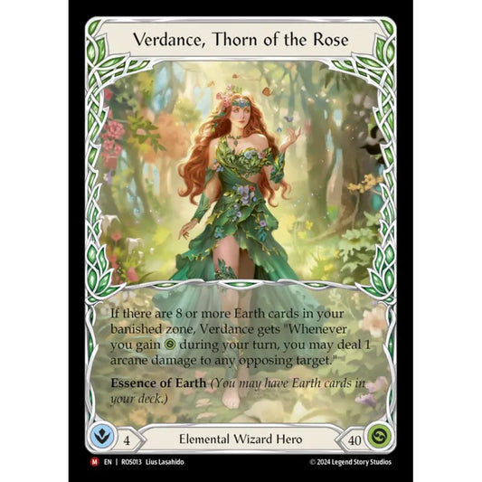 Verdance, Thorn of the Rose ROS013 Majestic Flesh & Blood Trading Card Game Rosetta in Regular Art