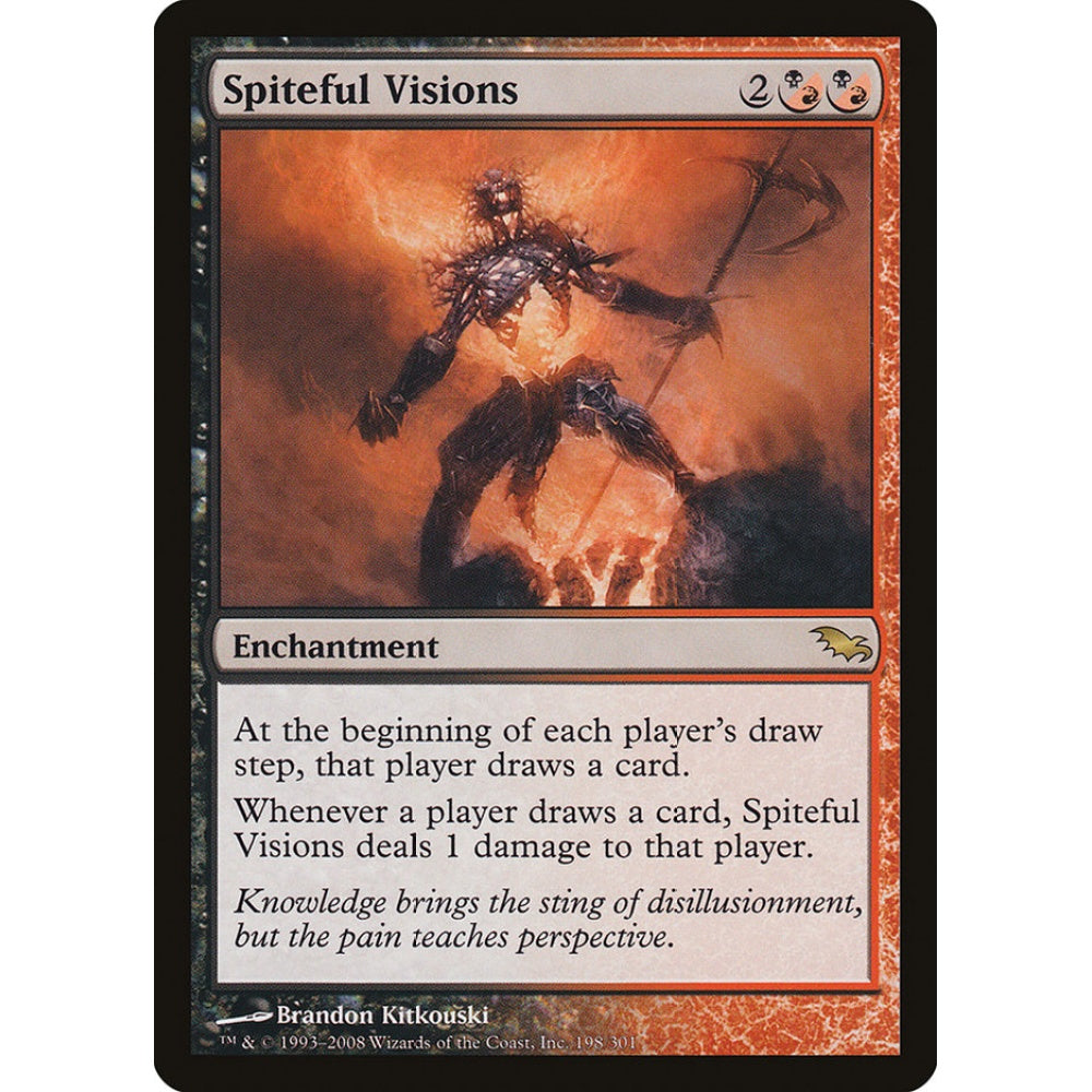 Spiteful Visions rare 198 Magic the Gathering Shadowmoor