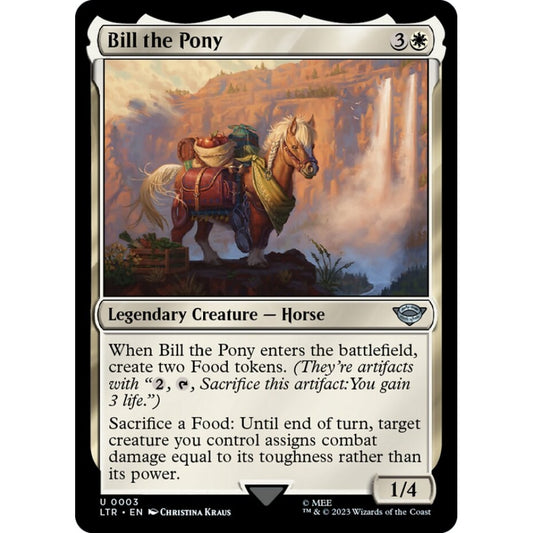 Bill the Pony, uncommon, 3, Magic the Gathering, The Lord of the Rings: Tales of Middle-earth