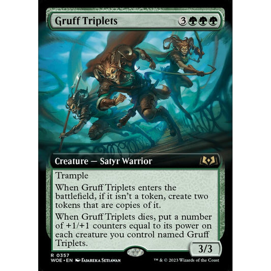Gruff Triplets, rare, 357, Magic the Gathering, Wilds of Eldraine