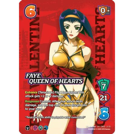 Faye, Queen of Hearts, 2/21, CH, UniVersus, Cowboy Bebop & Trigun Stampede