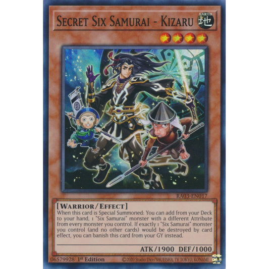 Secret Six Samurai - Kizaru RA03-EN017 Super Super Rare Yu-Gi-Oh Quarter Century Bonanza in Art