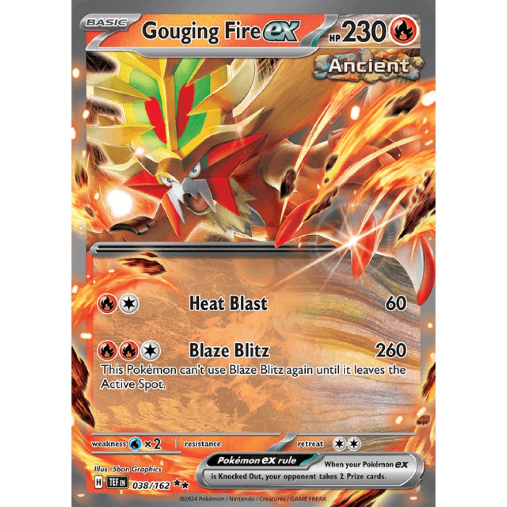 Gouging Fire ex Double Rare 038/162 Pokemon Card Game Temporal Forces
