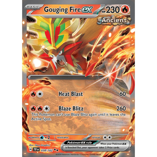 Gouging Fire ex Double Rare 038/162 Pokemon Card Game Temporal Forces