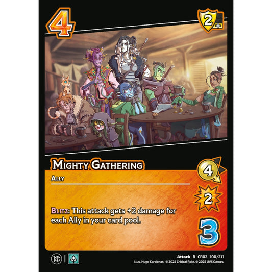 Mighty Gathering, 100/211, CR02, Universus, Critical Role: Heroes Of Exandria, Attack, R