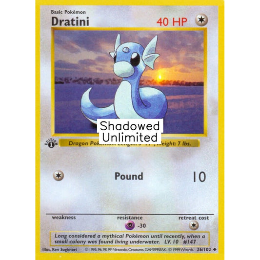 Dratini Uncommon 26/102 Pokemon Card Game Base Set