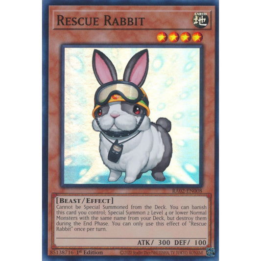 Rescue Rabbit RA02-EN008 Ultra Ultra Rare Yu-Gi-Oh 25th Anniversary Rarity Collection II in Art