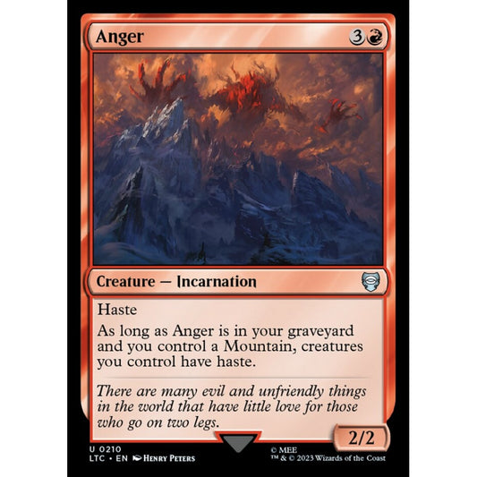 Anger, uncommon, 210, Magic the Gathering, Tales of Middle-earth Commander