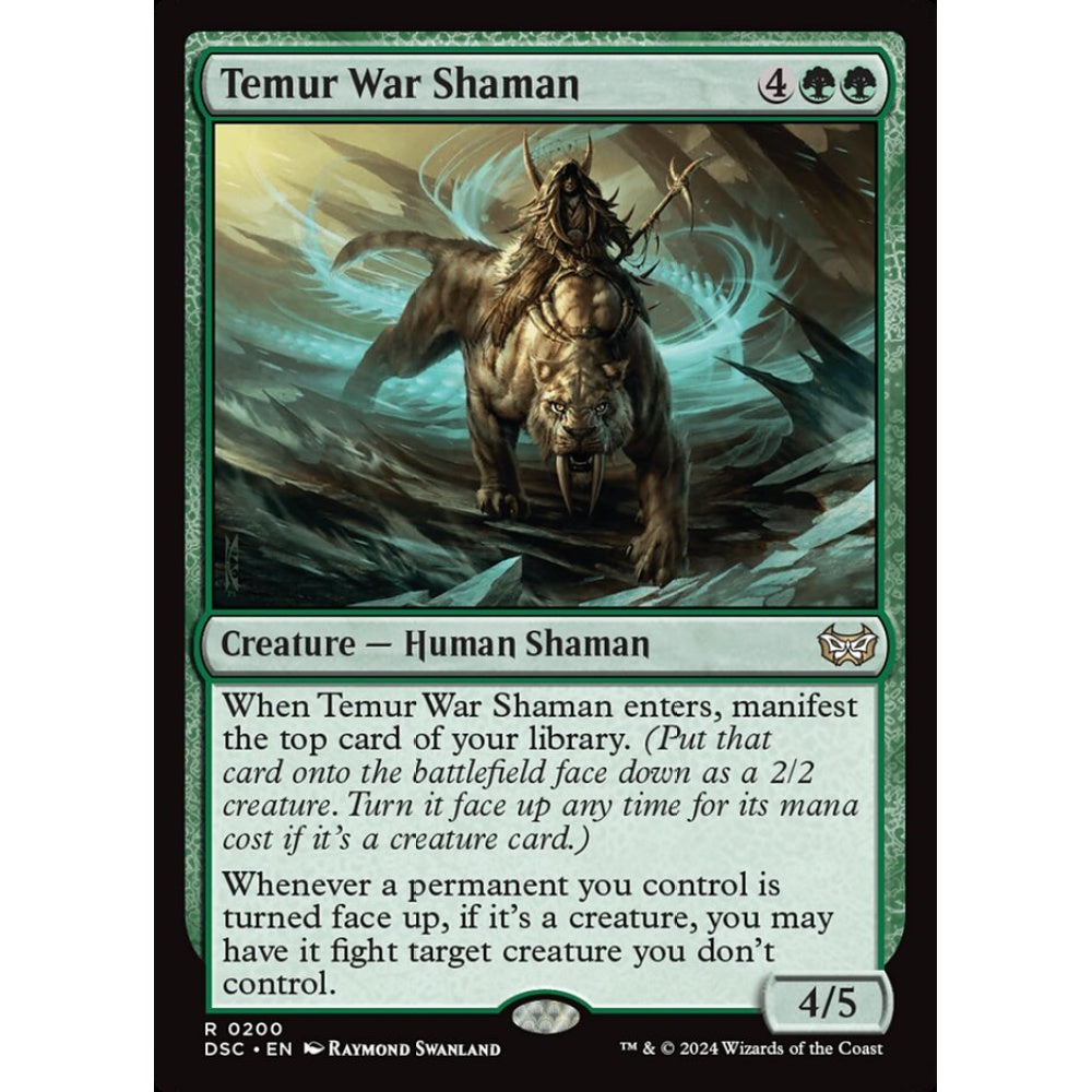 Temur War Shaman, 200, rare, Magic: The Gathering, Duskmourn: House of Horror