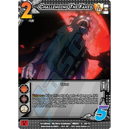 Challenging The Fakes, 69/117, C, UniVersus, MHA02 Crimson Rampage