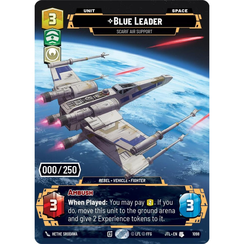 Blue Leader, U, JTL 1098) Prestige Serialized, Star Wars Unlimited