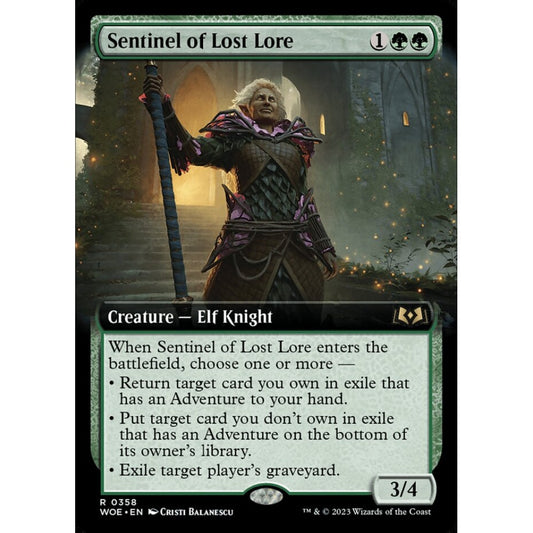 Sentinel of Lost Lore, rare, 358, Magic the Gathering, Wilds of Eldraine