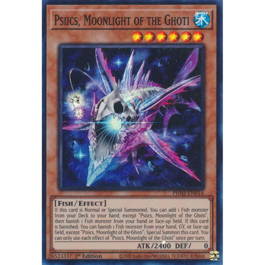Psiics, Moonlight of the Ghoti PHNI-EN016 Super Super Rare Yu-Gi-Oh Phantom Nightmare in Art