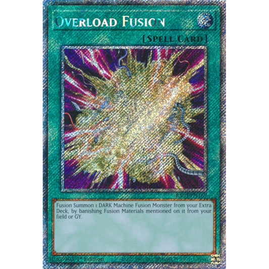 Overload Fusion RA03-EN169 Platinum Platinum Secret Rare Yu-Gi-Oh Quarter Century Bonanza in Art
