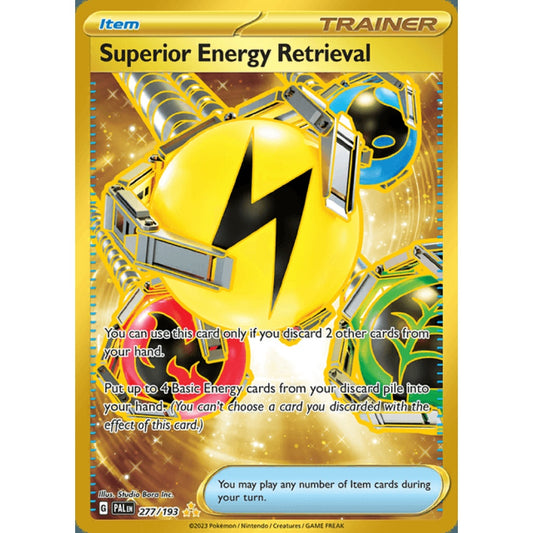 Superior Energy Retrieval Secret Rare 277/193 Pokemon Card Game Paldea Evolved