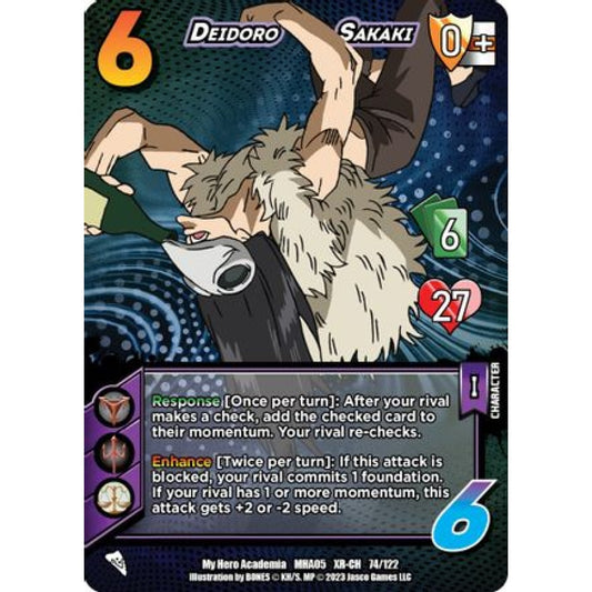 Deidoro Sakaki, 74/122, XR-CH, UniVersus, MHA05 Undaunted Raid