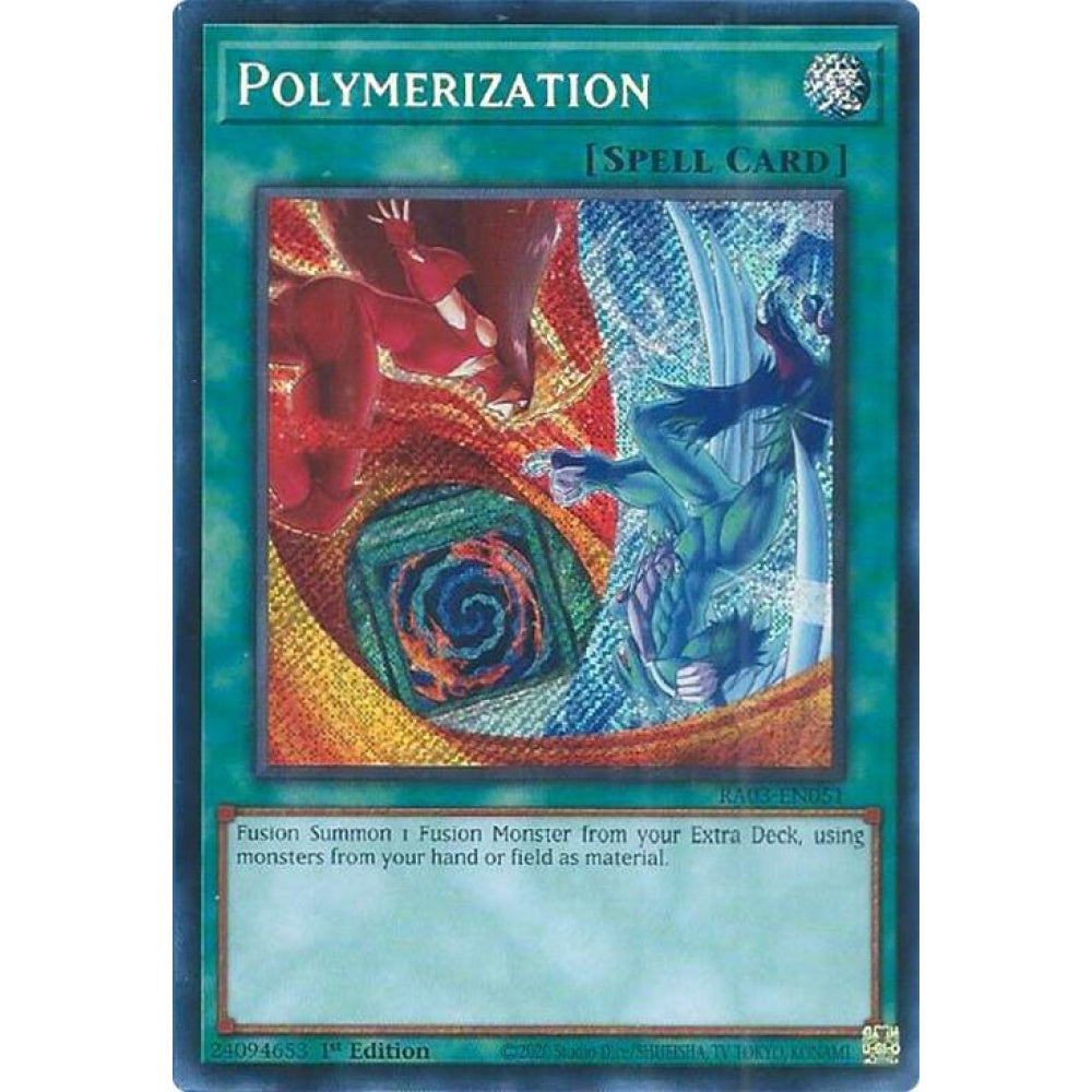 Polymerization (B) (HERO Art) (Secret Rare) RA03-EN051 Secret Yu-Gi-Oh Quarter Century Bonanza