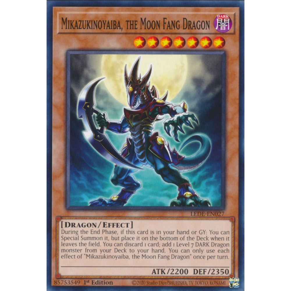 Mikazukinoyaiba, the Moon Fang Dragon, LEDE-EN027, Common, Yu-Gi-Oh!, Legacy of Destruction