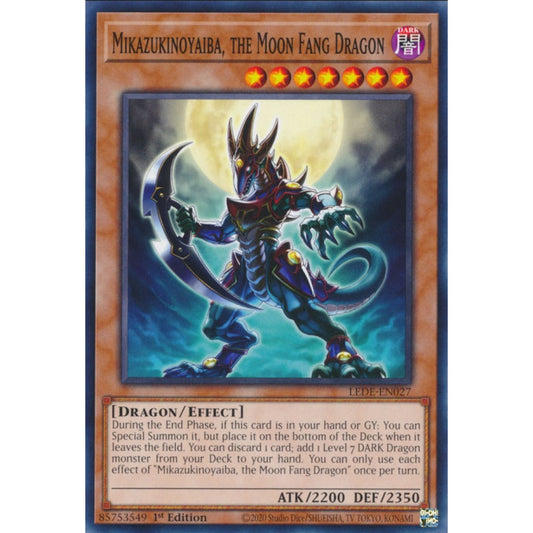 Mikazukinoyaiba, the Moon Fang Dragon, LEDE-EN027, Common, Yu-Gi-Oh!, Legacy of Destruction
